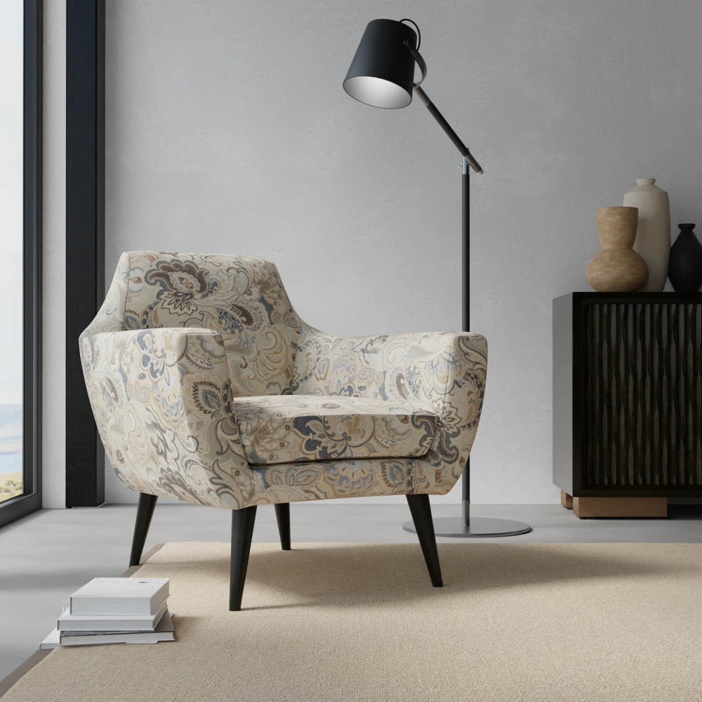 Ballard Rain upholstered on a contemporary chair