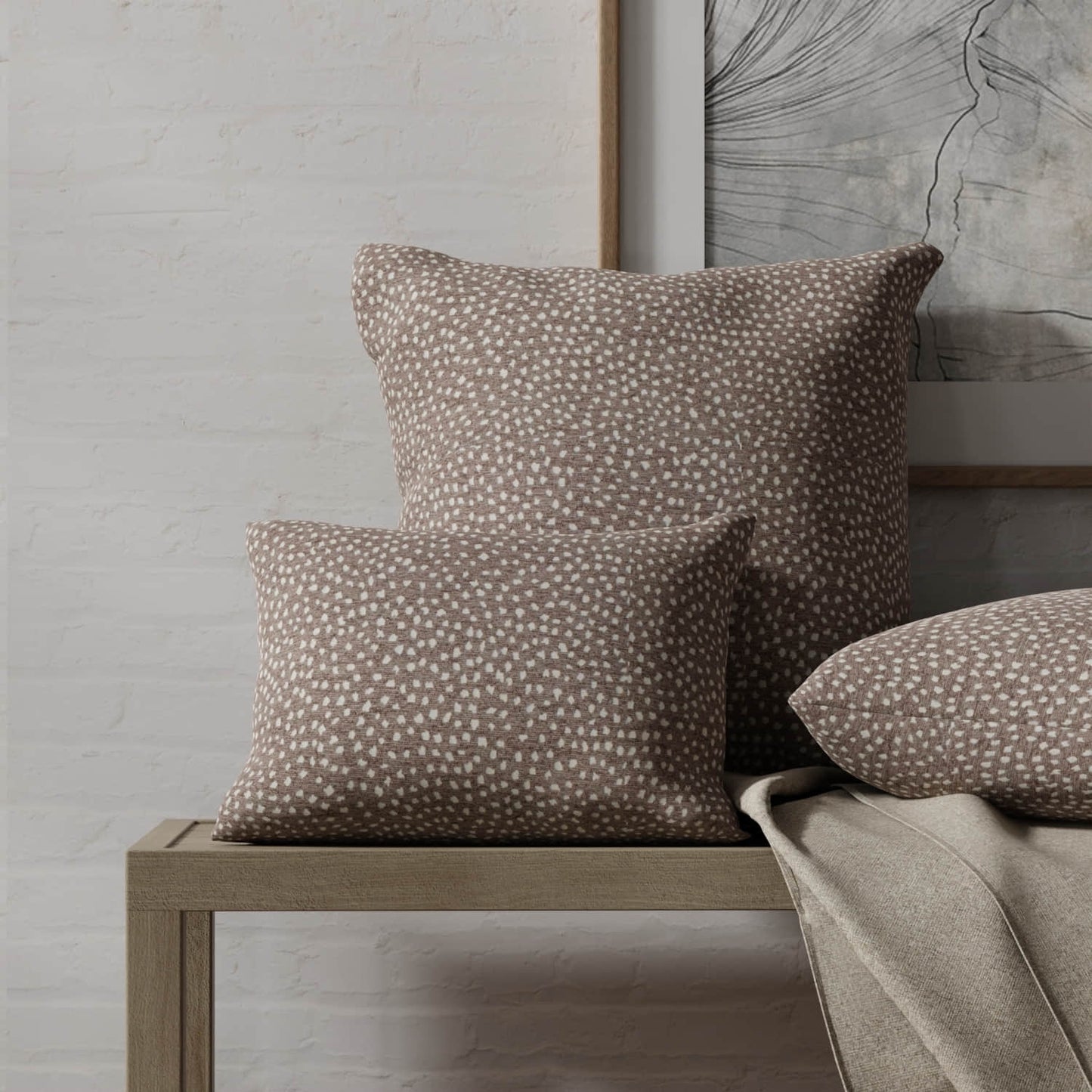 Bauer Greystone made up on pillows