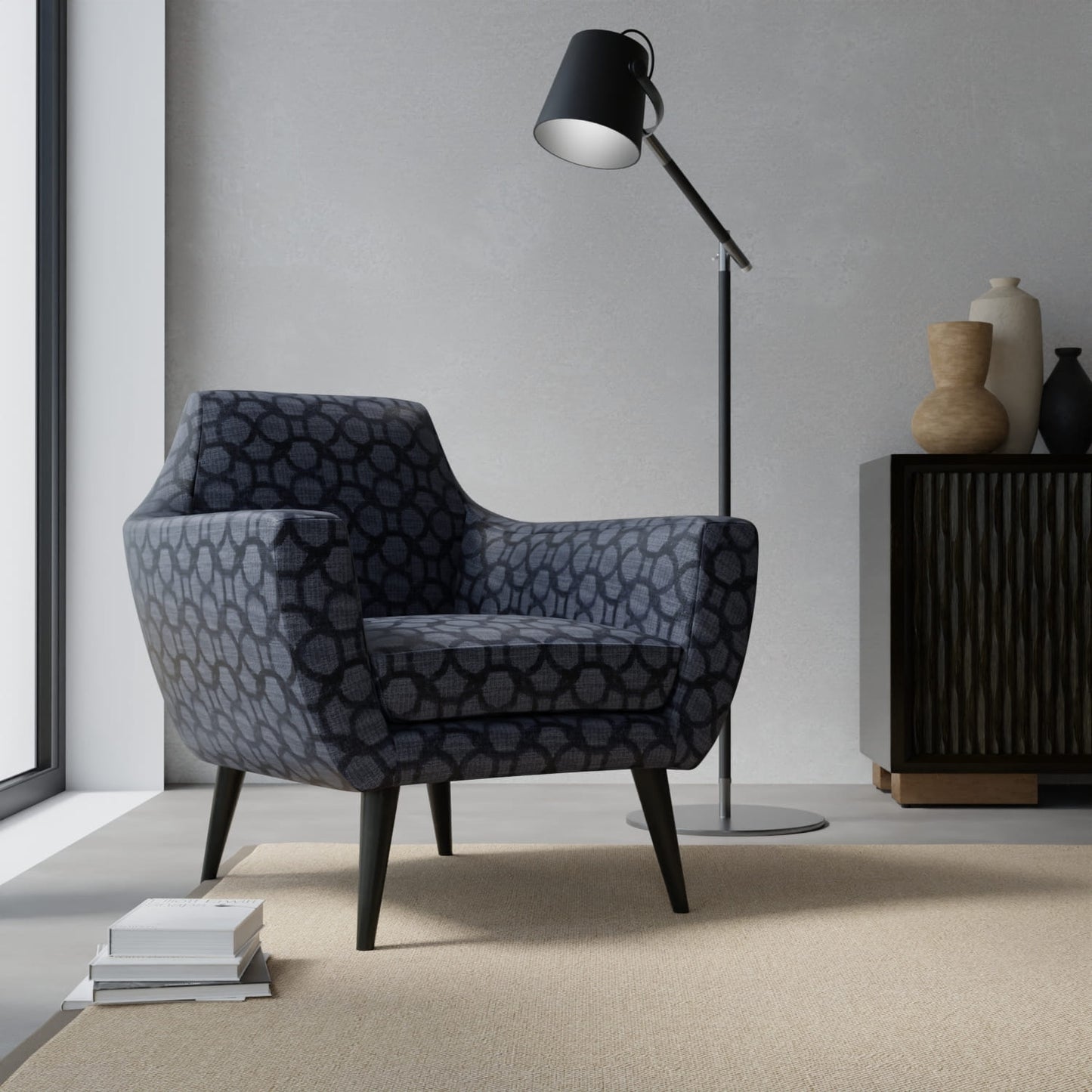 Boston Oxford upholstered on a contemporary chair