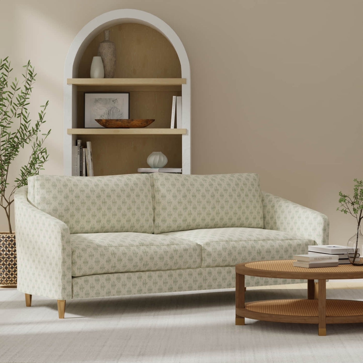 Bourne Tranquil upholstered on a couch