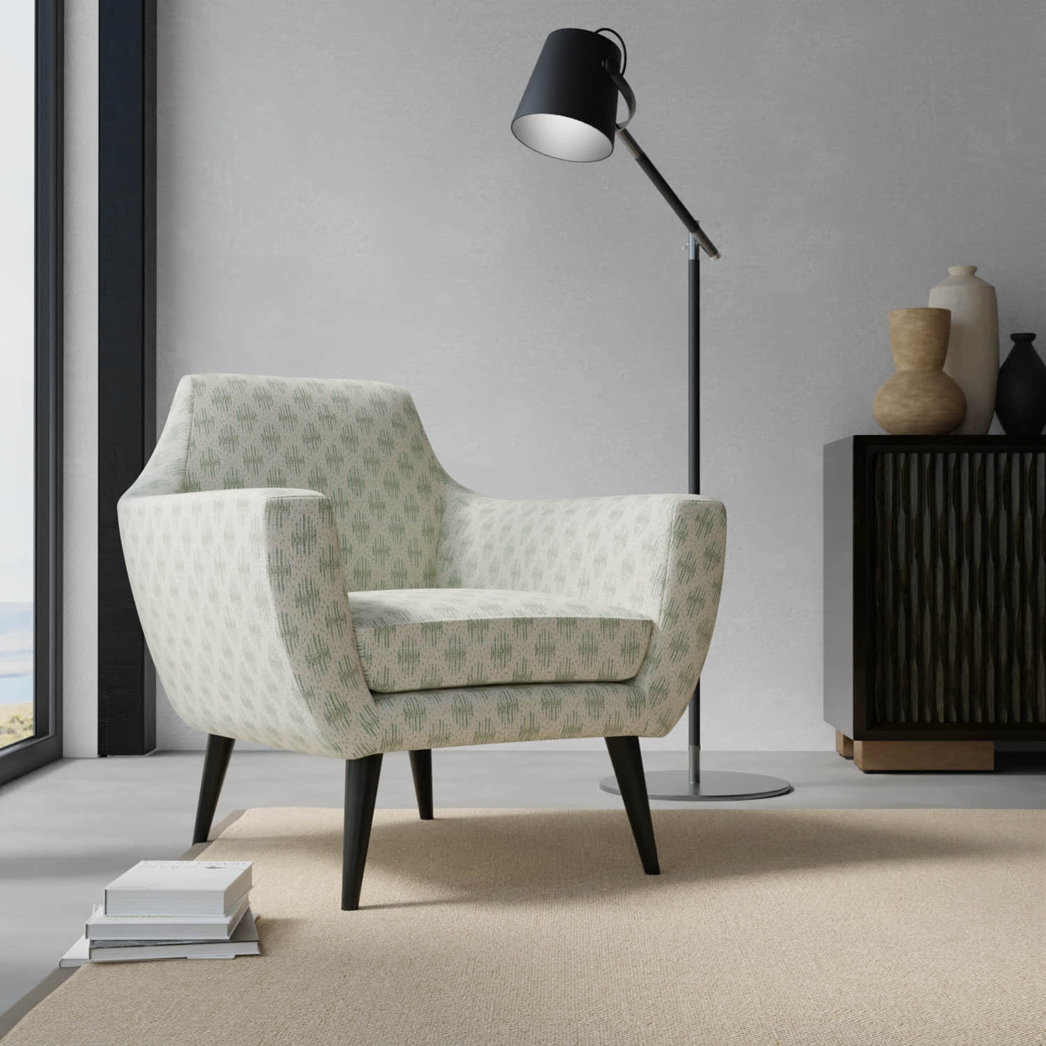 Bourne Tranquil upholstered on a contemporary chair