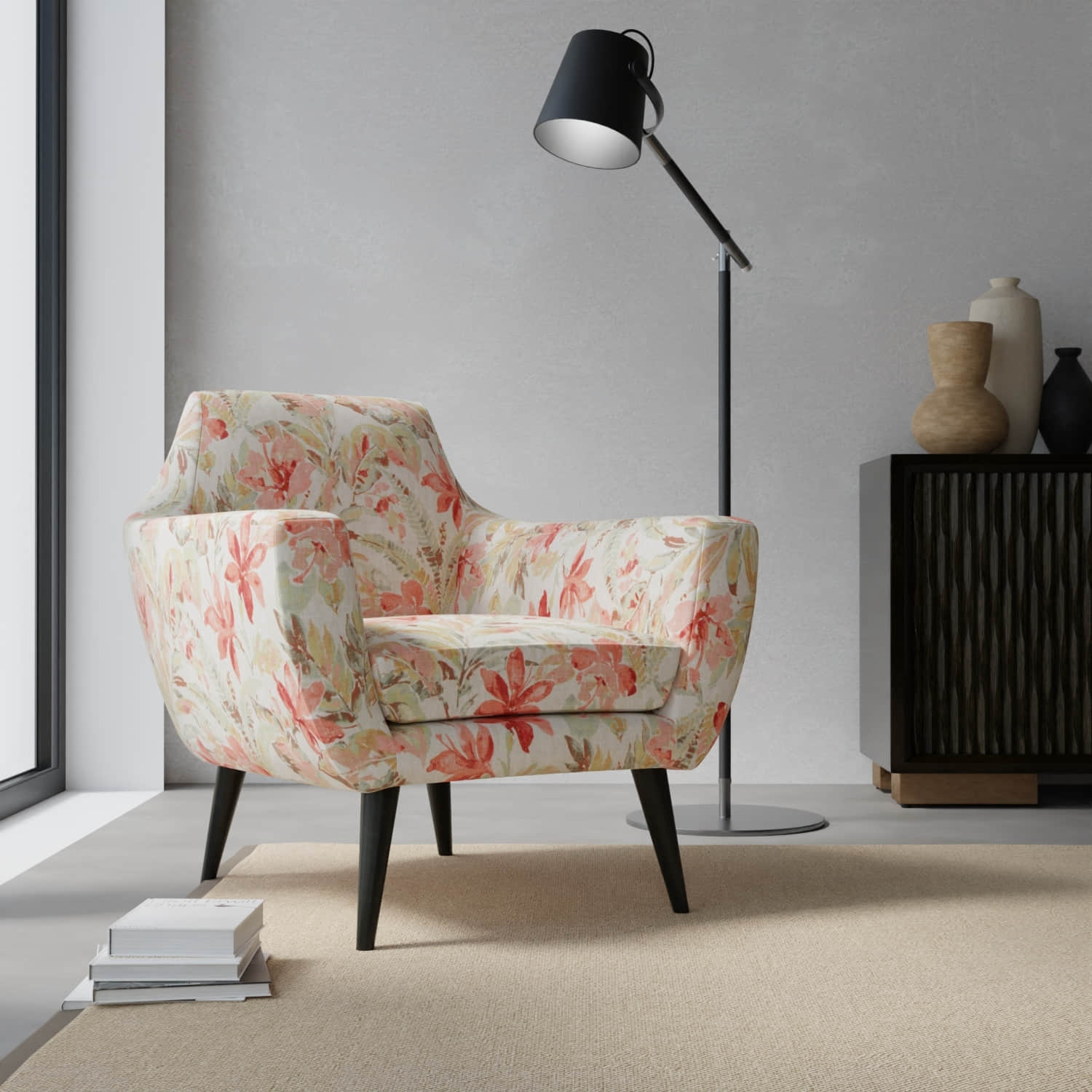 Brixton Punch upholstered on a contemporary chair