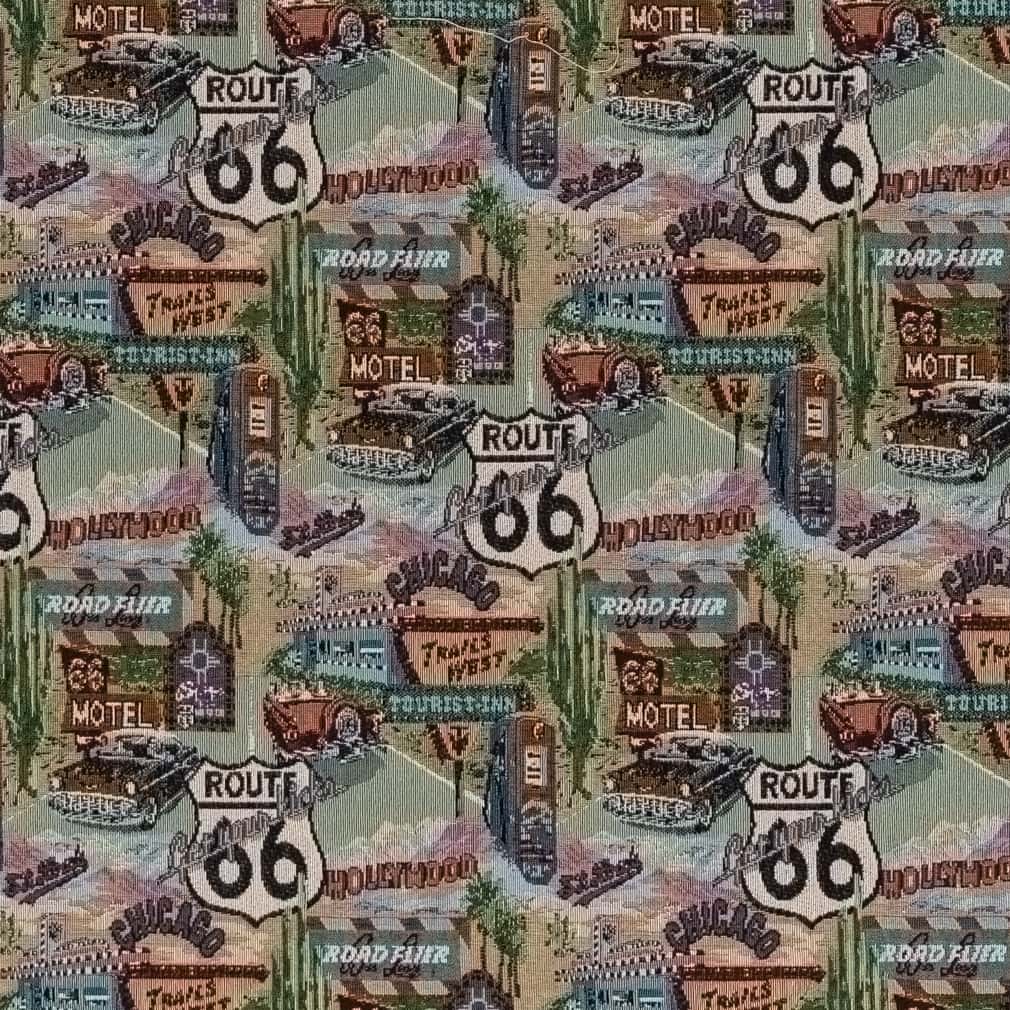 Classic Route 66 Fabric