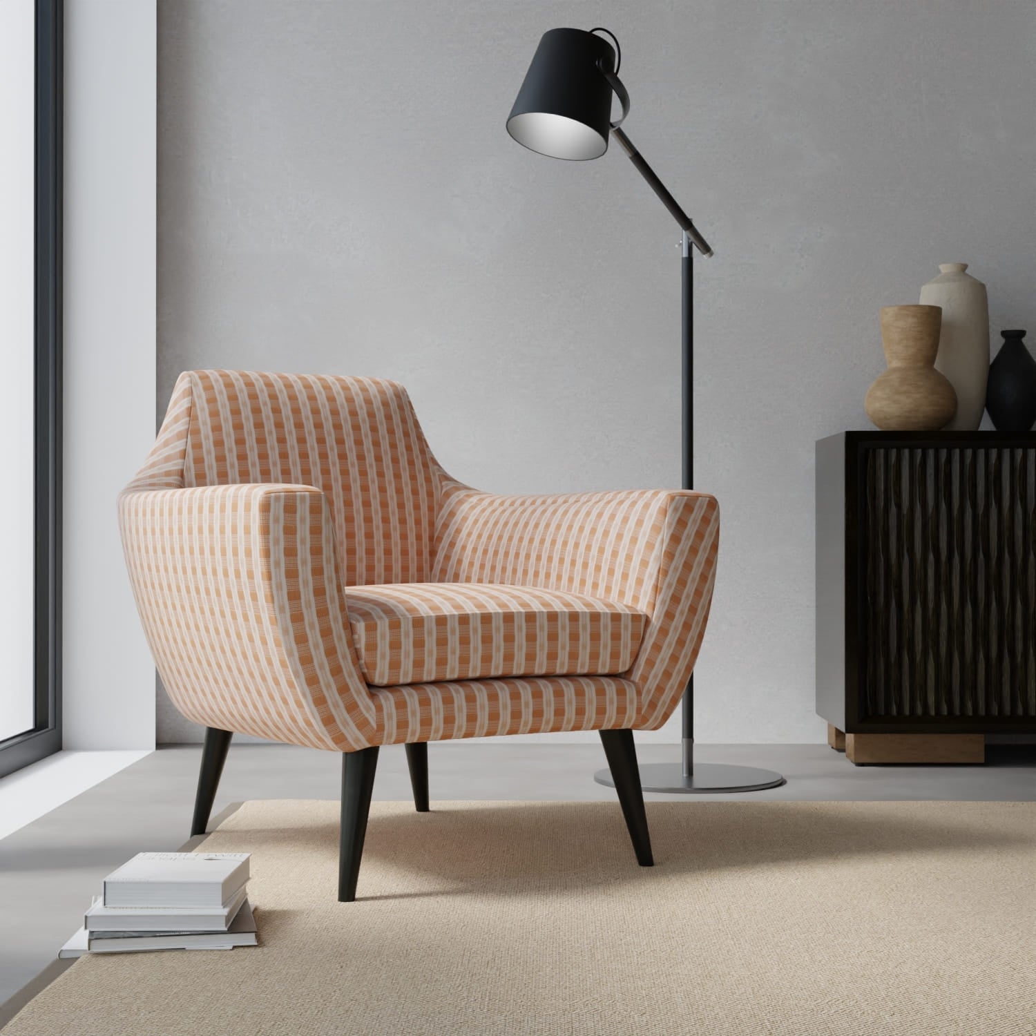 Clayton Clay upholstered on a contemporary chair