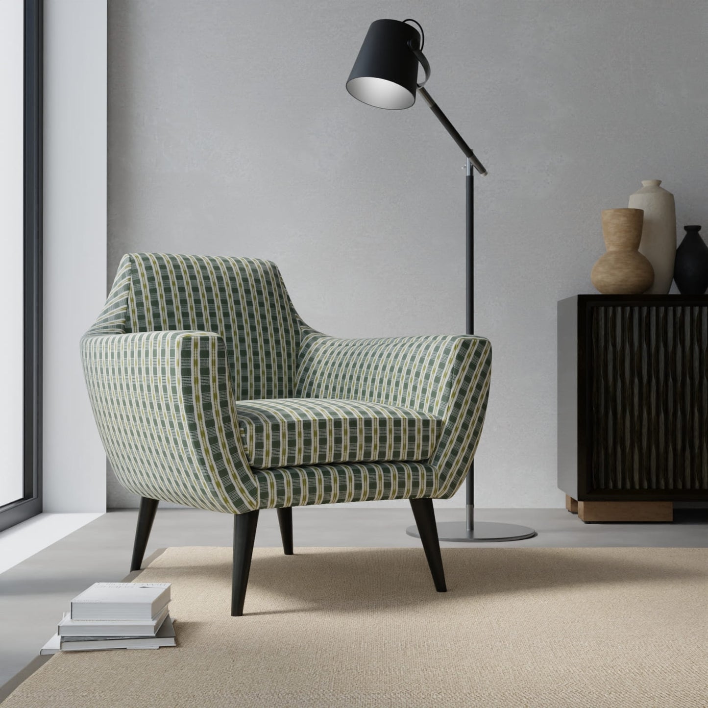 Clayton Willow upholstered on a contemporary chair