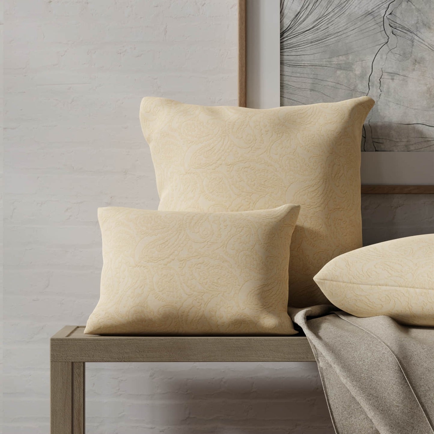 Dover Natural made up on pillows