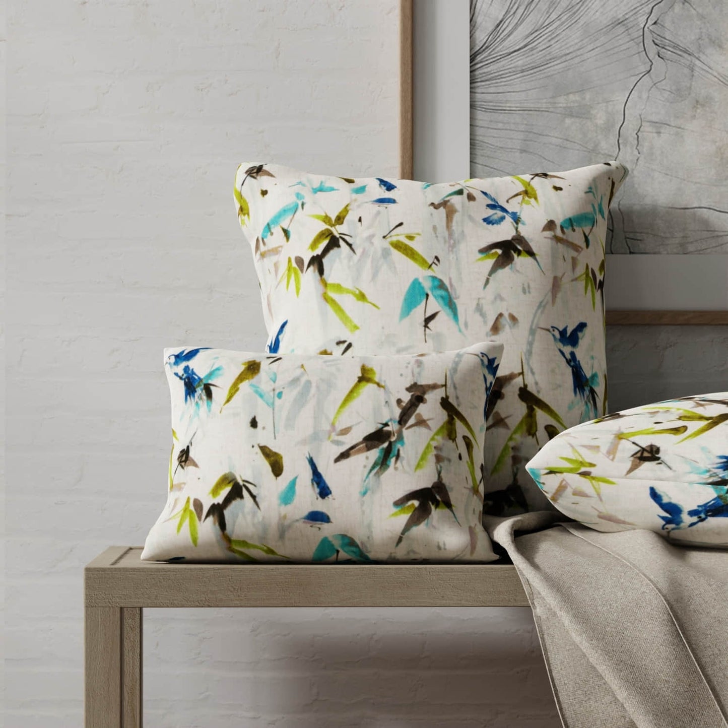 Ellison Marine made up on pillows