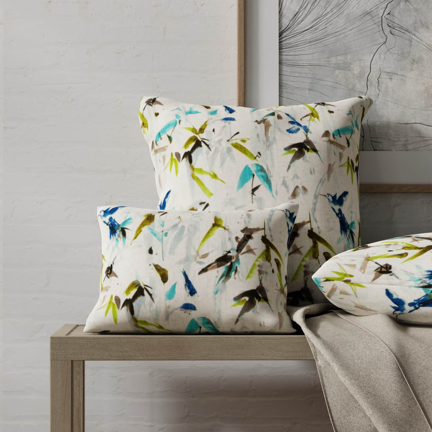 Ellison Marine made up on pillows