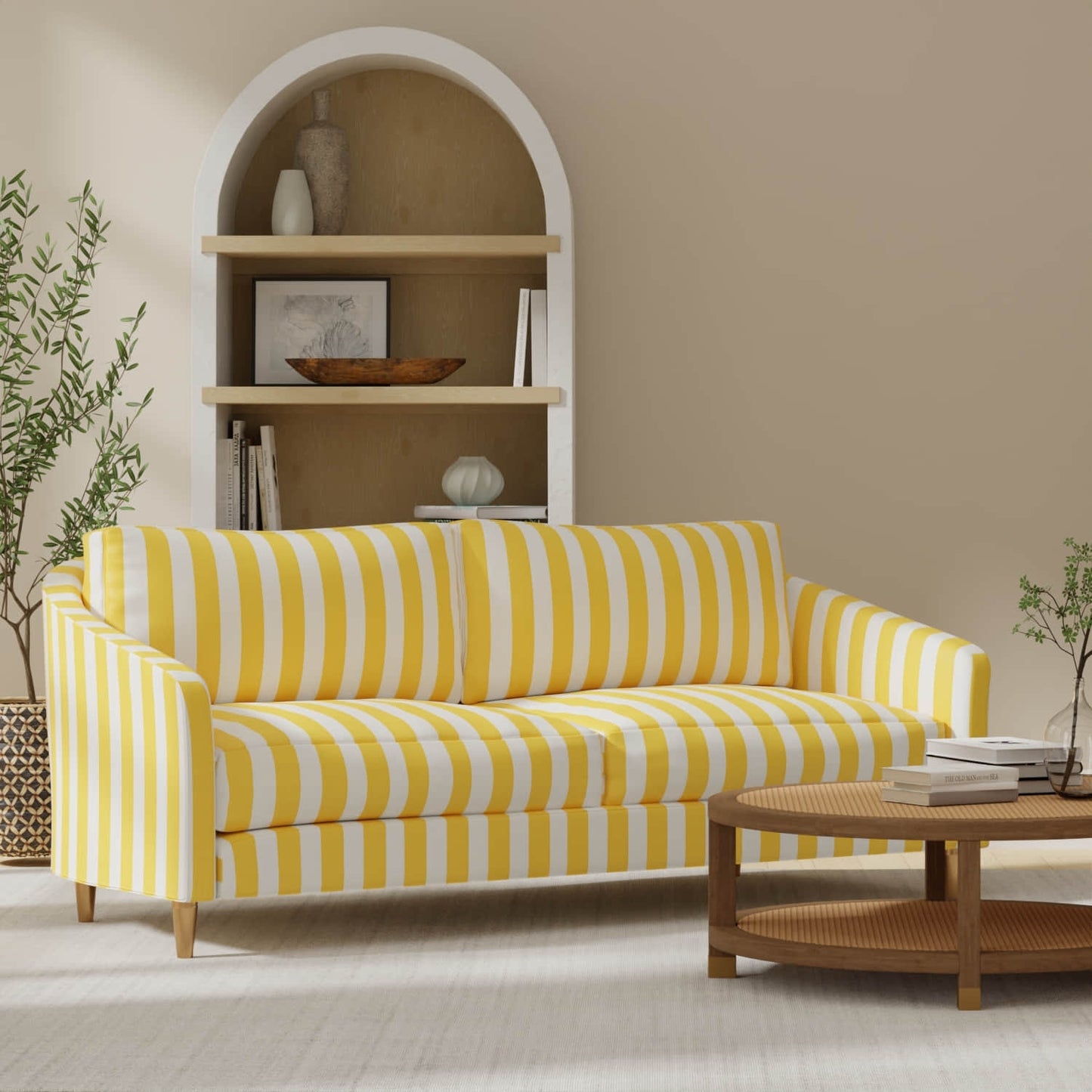 Emerson Sunshine upholstered on a couch