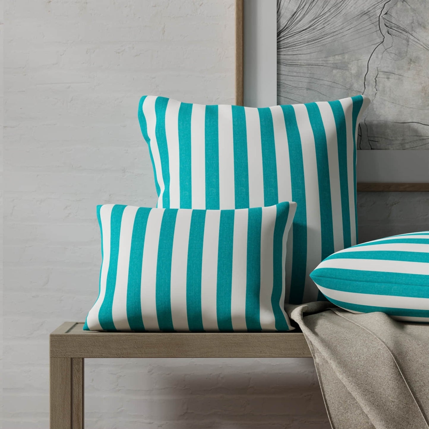 Enchant Aruba made up on pillows