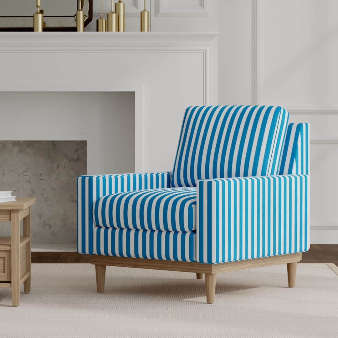 Enchant Atlantic upholstered on a mid century modern chair