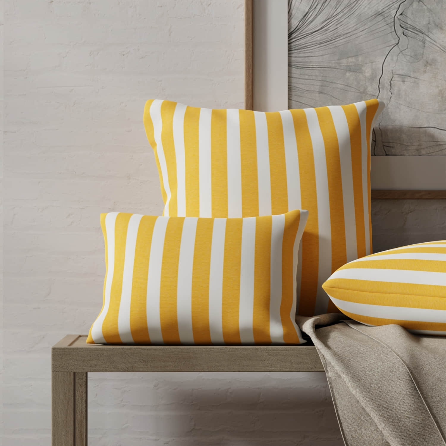 Enchant Sunshine made up on pillows