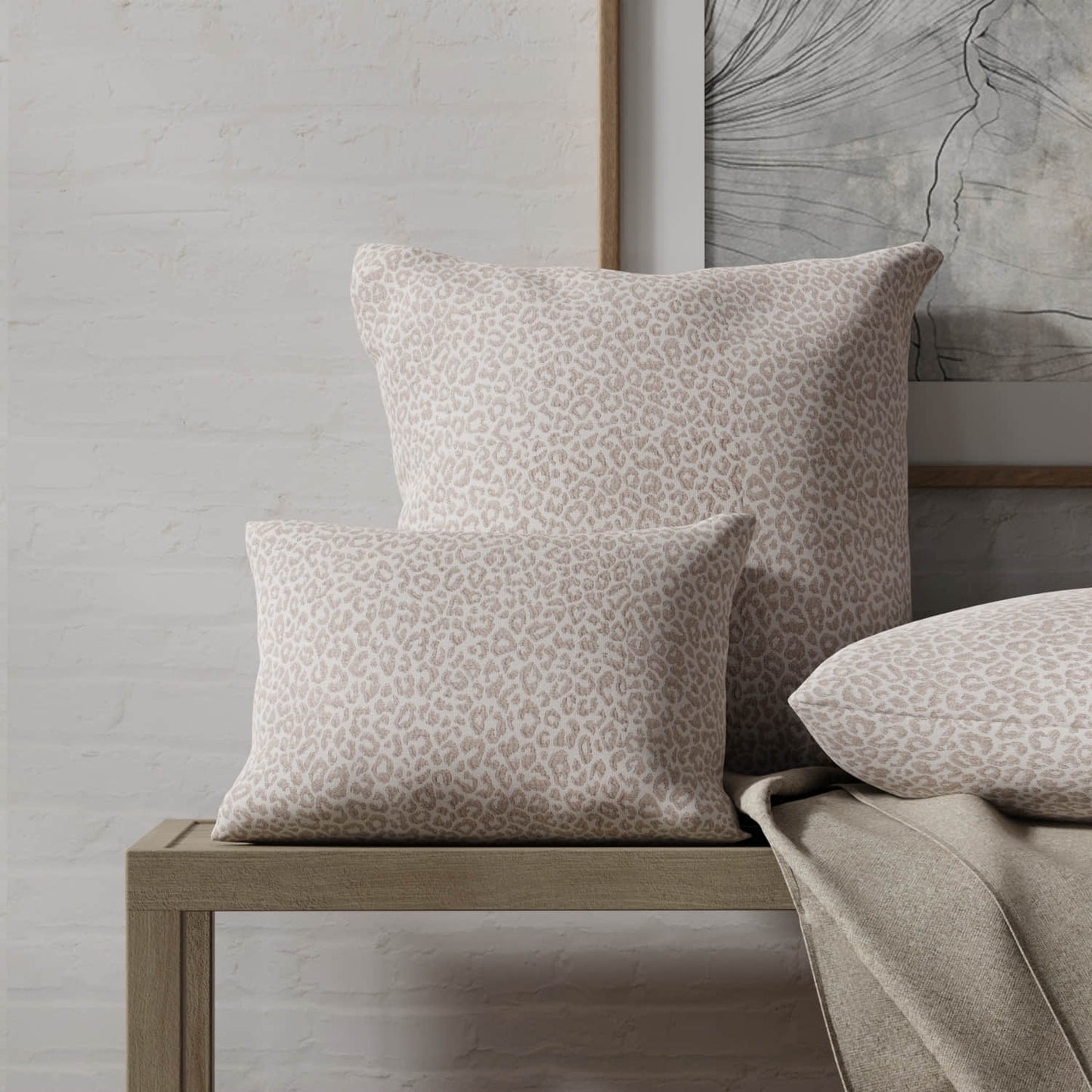 Fulton Stone made up on pillows