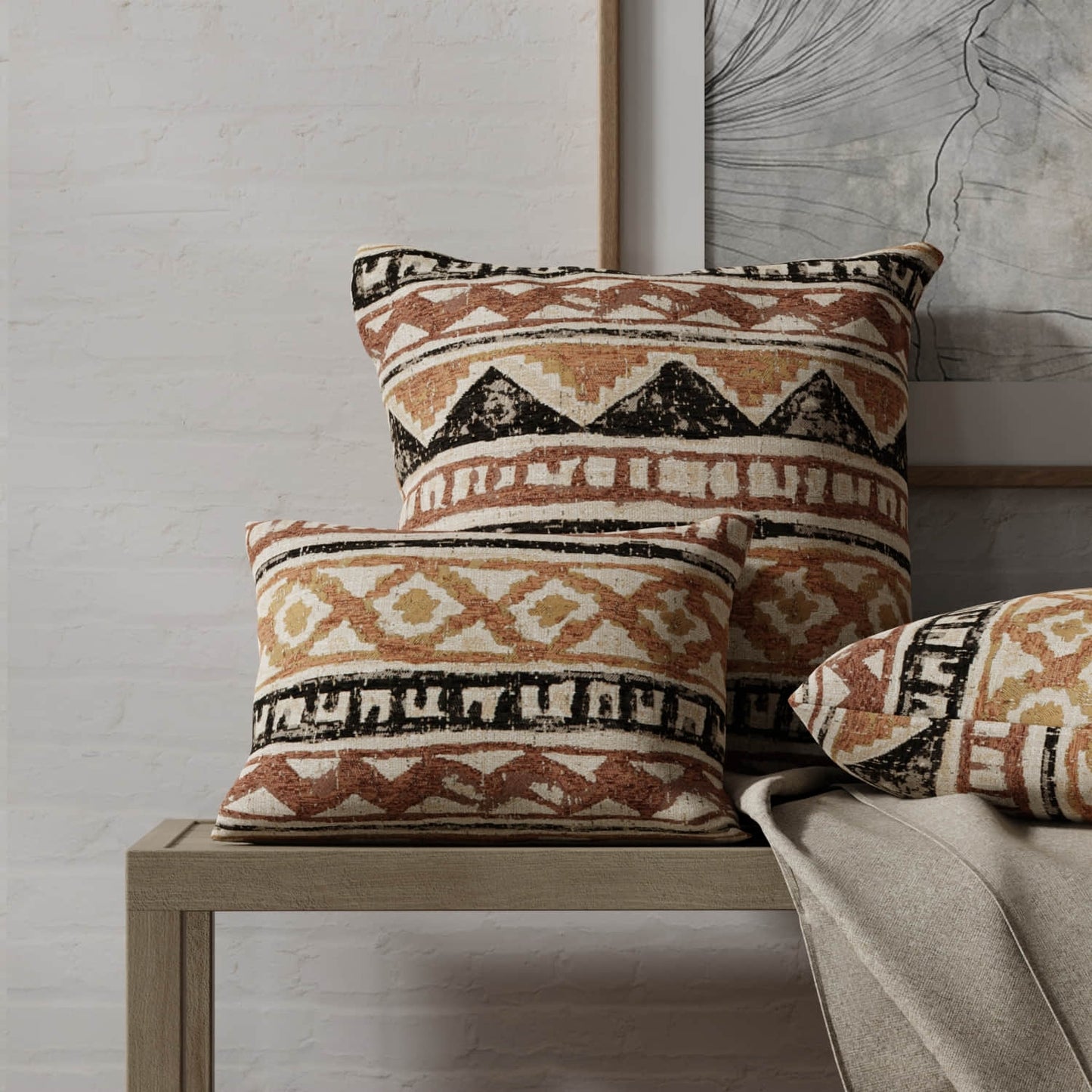 Hoffman Ridge made up on pillows