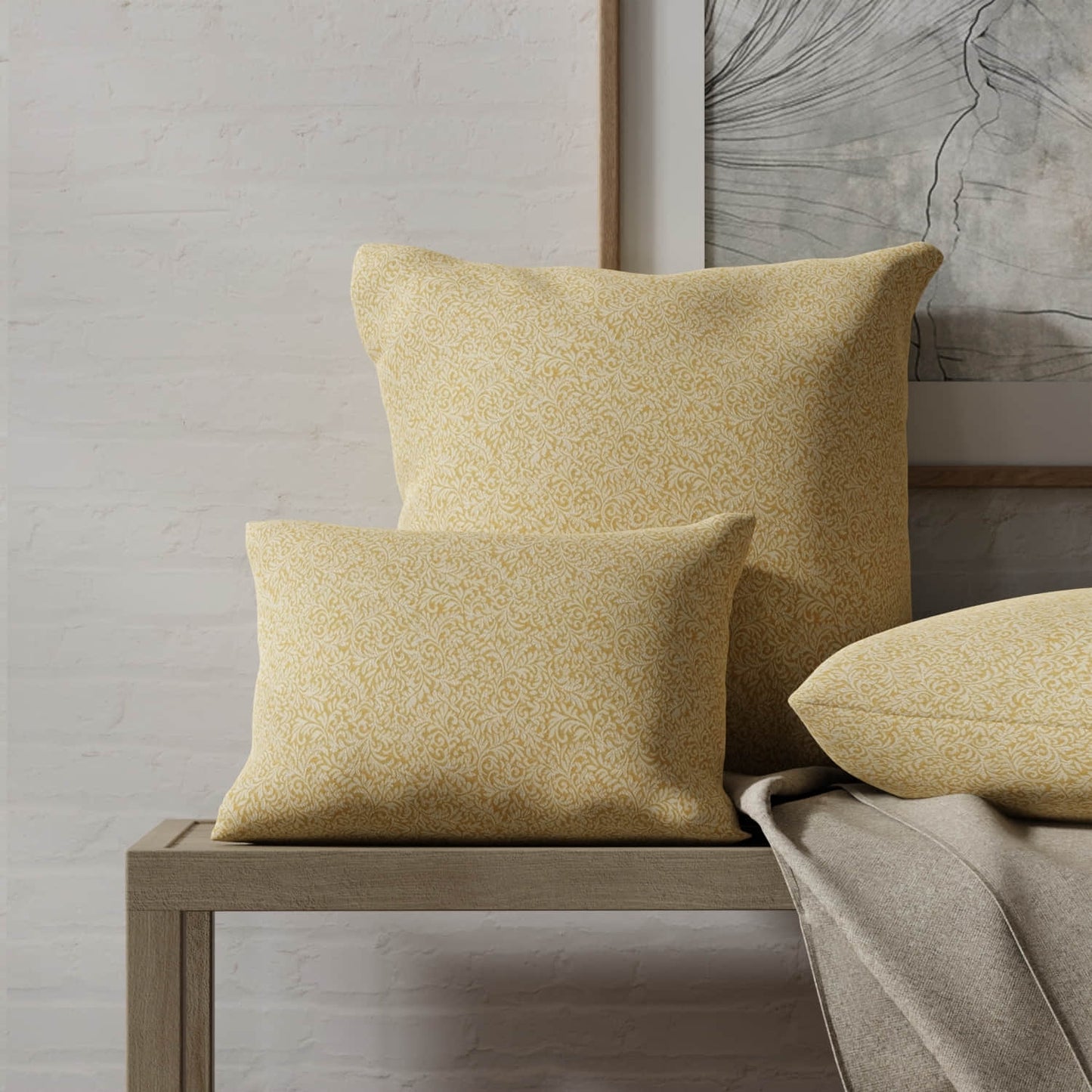 Holder Gold made up on pillows