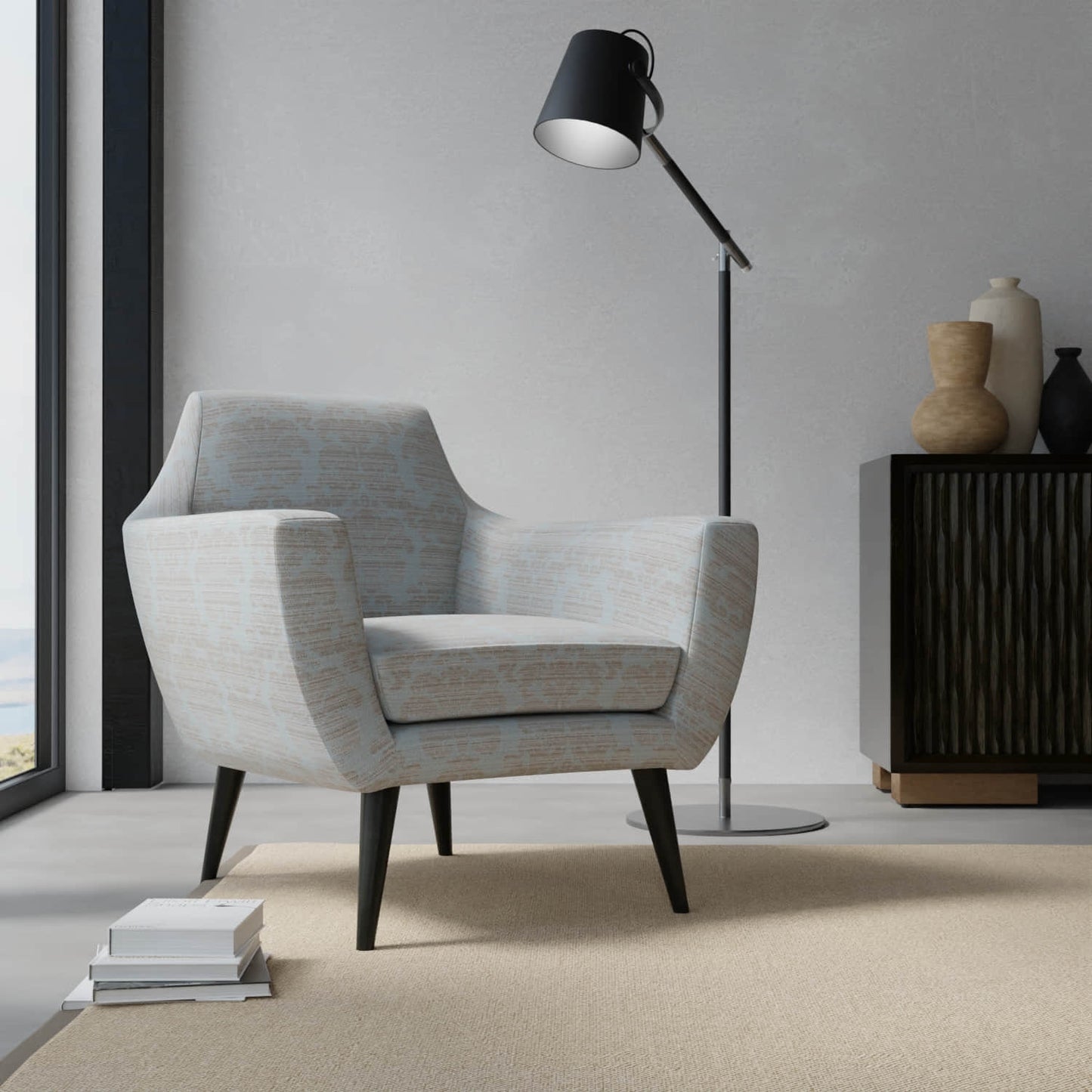 Hugo Cloud upholstered on a contemporary chair