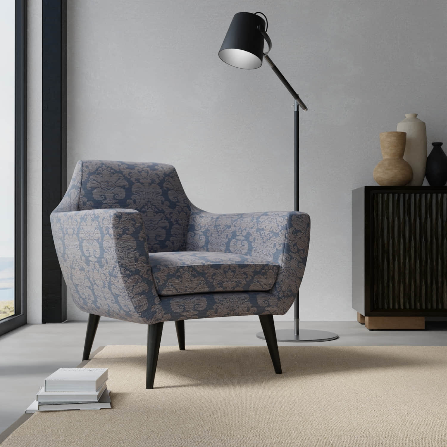 Hugo Horizon upholstered on a contemporary chair