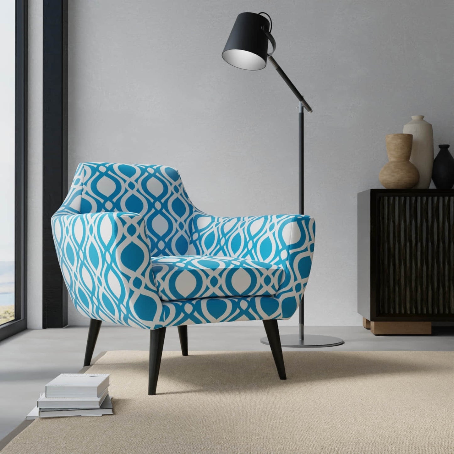 Jamacia Pacific upholstered on a contemporary chair