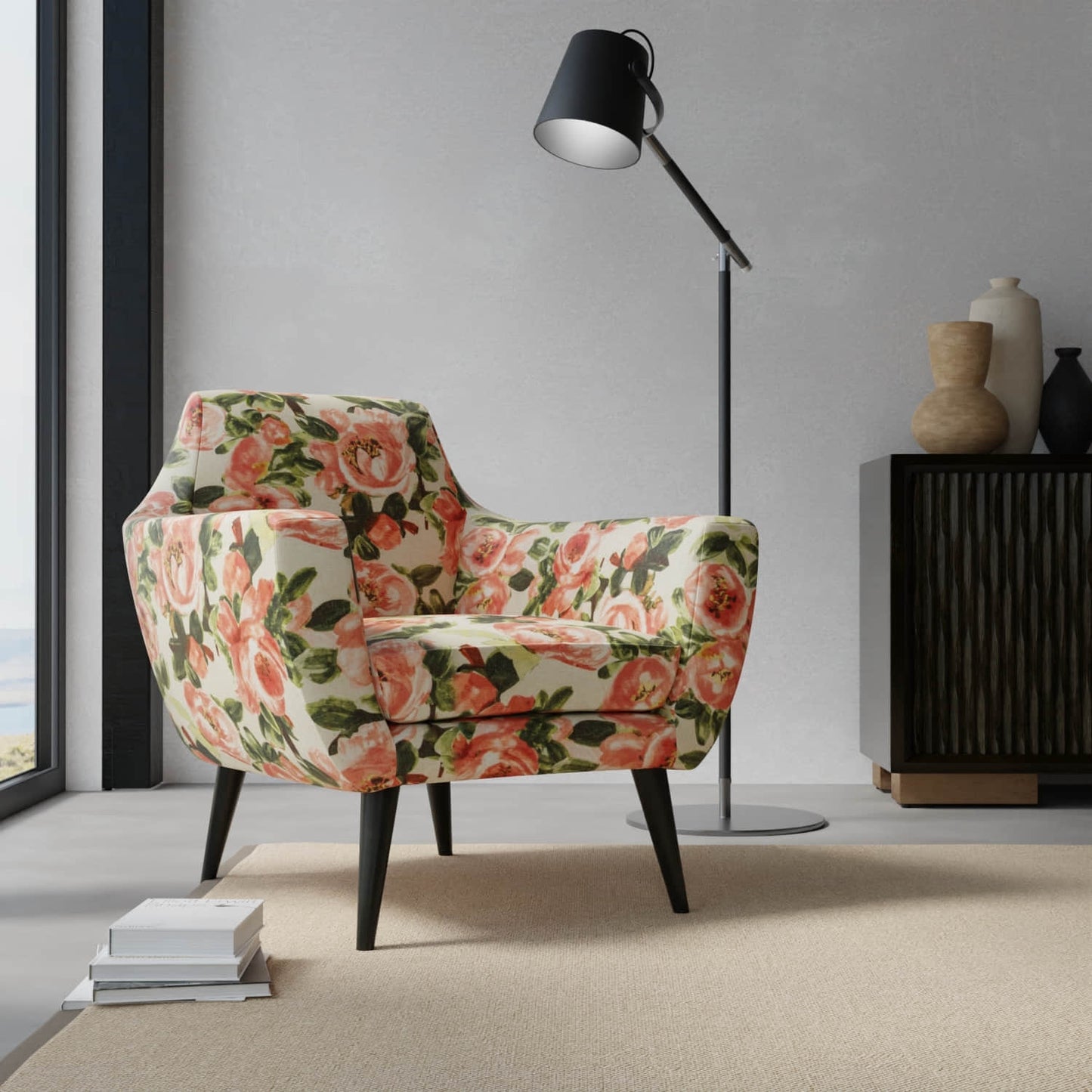 Julia Rose upholstered on a contemporary chair