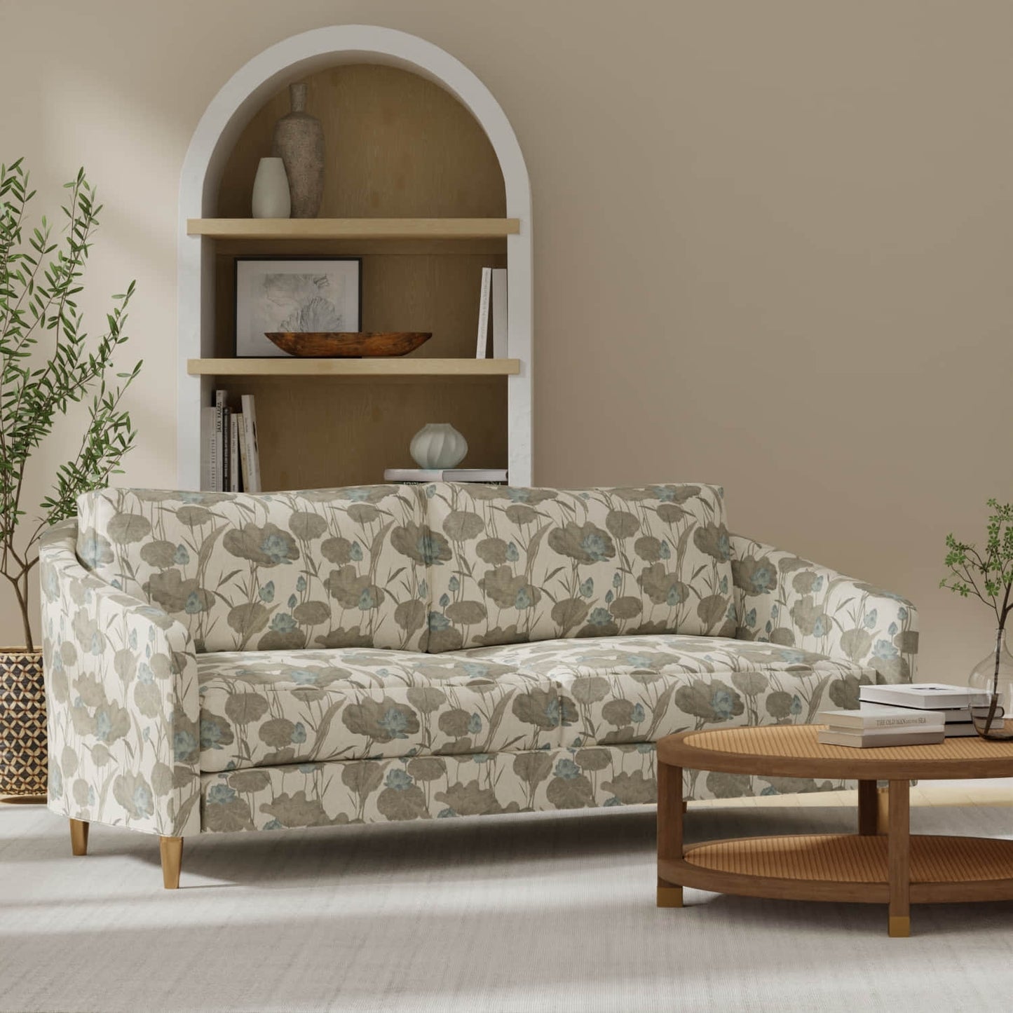 Lenox Storm upholstered on a couch