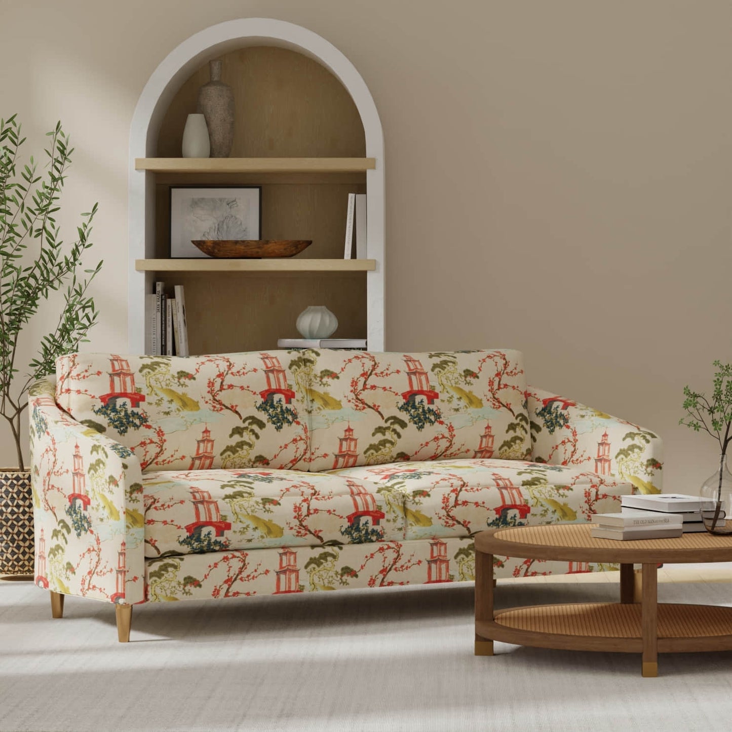 Linford Garden upholstered on a couch