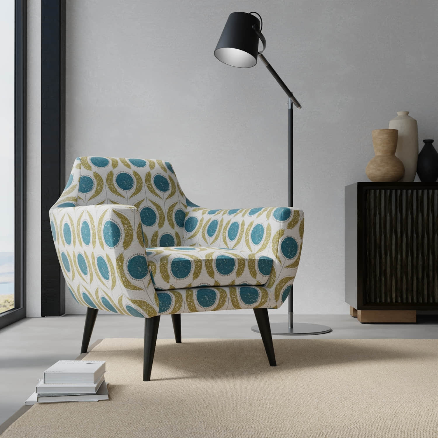 Odom Surf upholstered on a contemporary chair