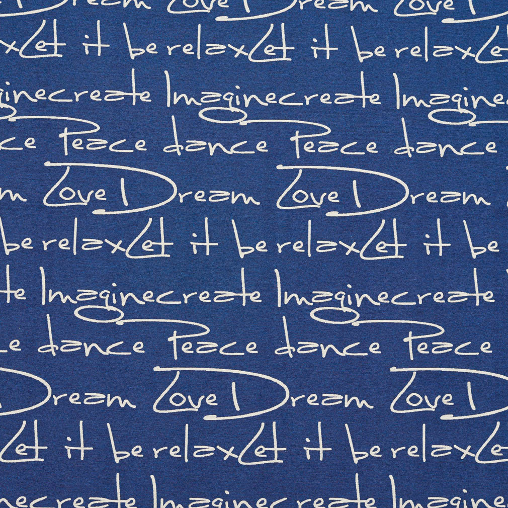 Riddle Indigo Fabric