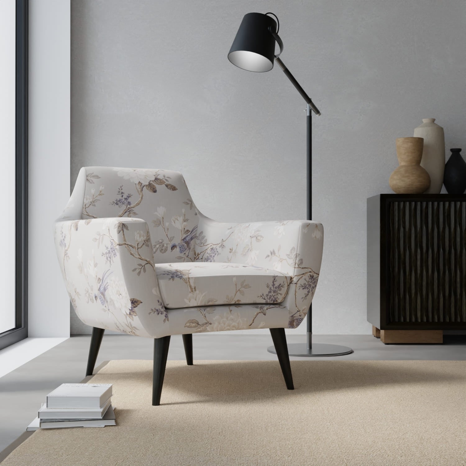 Ward Haze upholstered on a contemporary chair