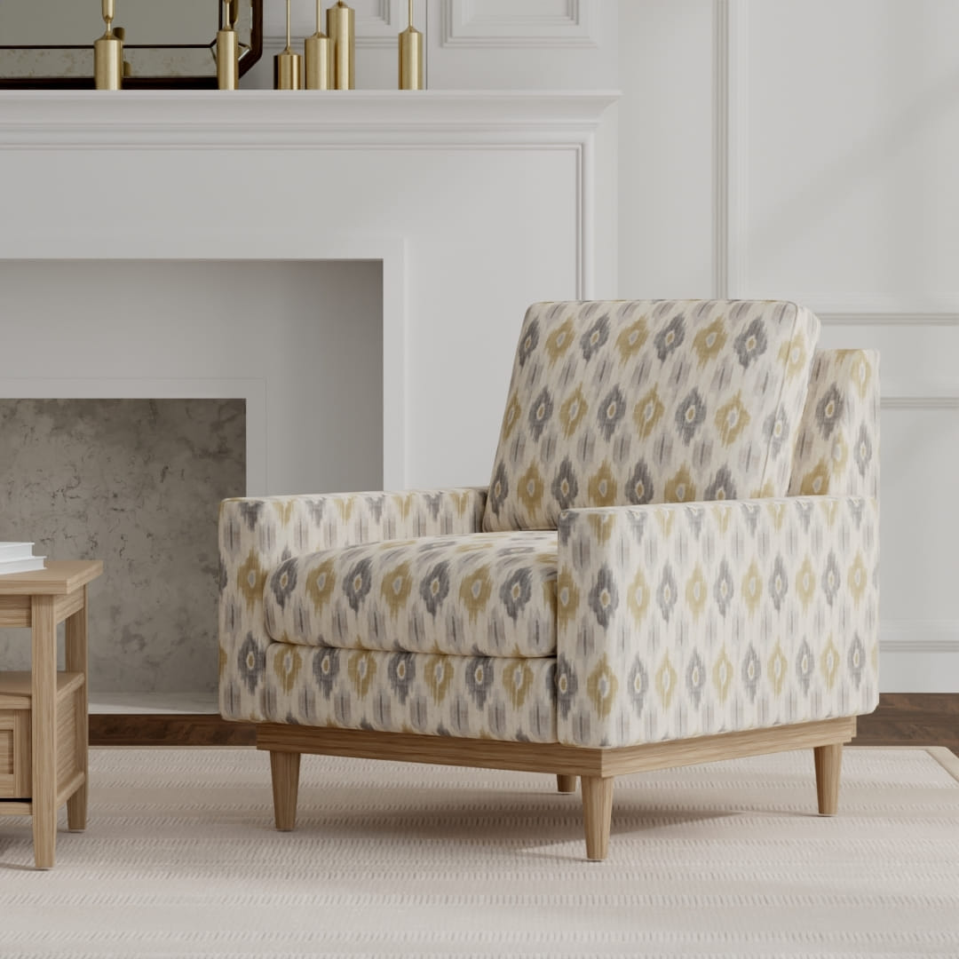 Weston Slate upholstered on a mid century modern chair